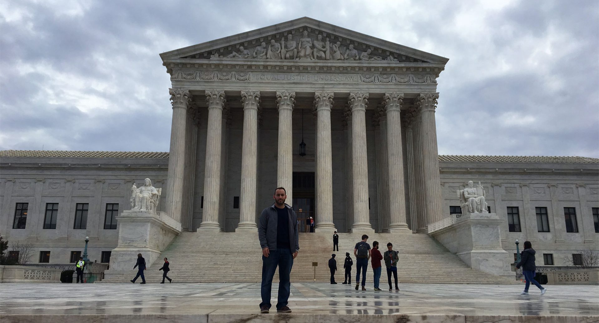 Joe in front of Supreme Court in DC